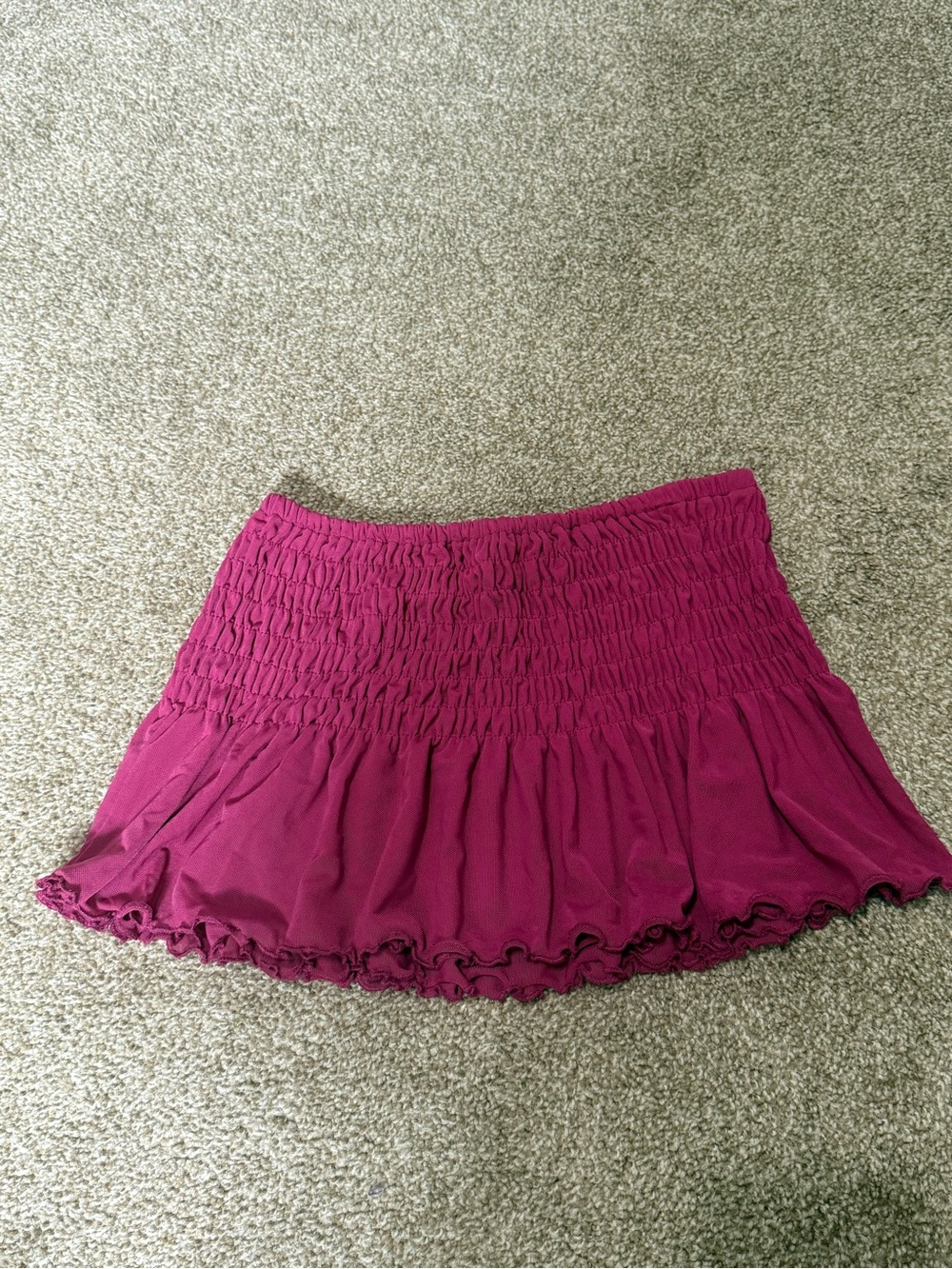 Women’s White Fox Mini Skirt - Raspberry